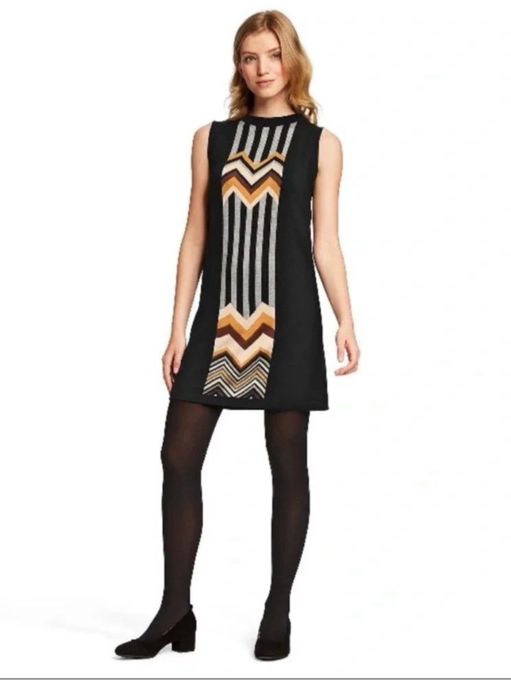 Missoni for Target Black Sweater Mini Dress with Chevron Panel